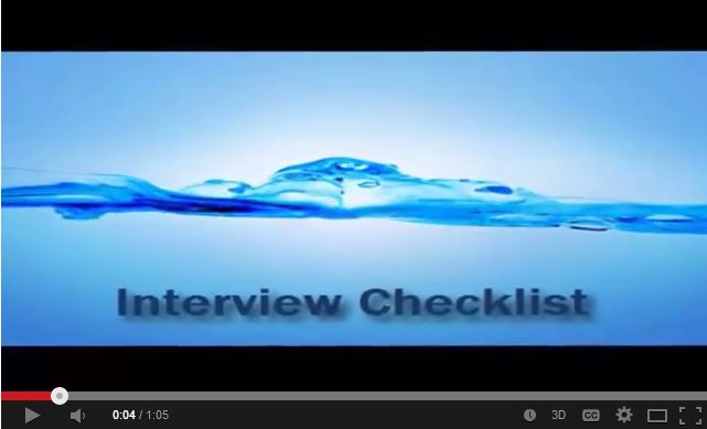 Video 4 Interview Checklist